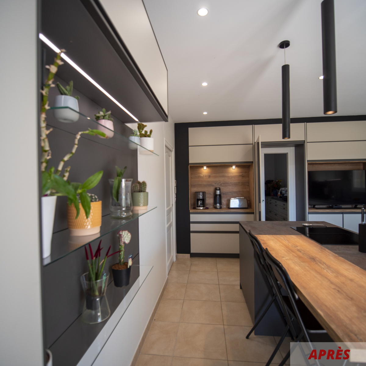 Avant / Après Rénovation cuisine familiale à Sète l'Hérault