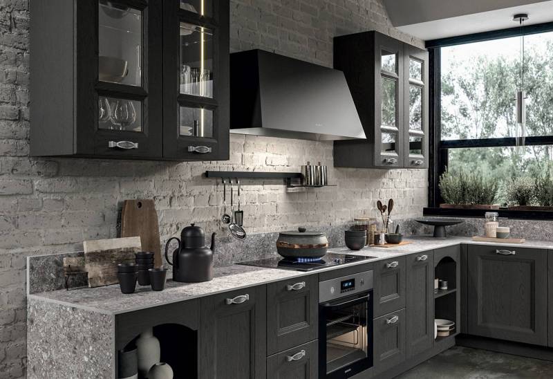 Cuisine Gioiosa finition noire mobilier